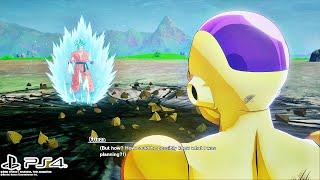 Dragon Ball Z Kakarot - Super Saiyan Blue Goku Vs Golden Frieza - PS4 PRO Gameplay