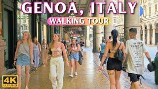 Amazing Genoa Italy Street Walk   Walking Tour In 4k With Caption