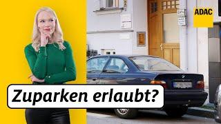 Vor diesen Grundstückseinfahrten dürft ihr parken - Oder?  ADAC  Recht? Logisch