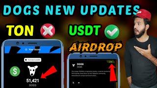 Dogs Airdrops and listing  Dogs ton wallet connect and usdt in wallet  Dogs listing today withdraw