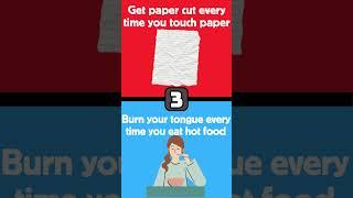 Would you rather paper cut every time touch paper or burn tongue every time eat food #wouldyourather