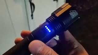 XHP50 LED Rechargeable FlashlightTactical Flashlight Review Excellent quality with wide & spot bea