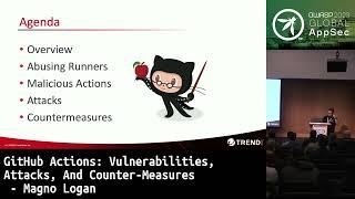 Global AppSec Dublin GitHub Actions Vulnerabilities Attacks And Counter-Measures - Magno Logan