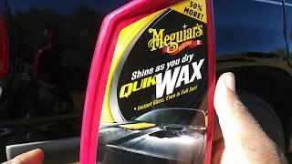 Meguiars shine as you dry quik wax test review on black paint job