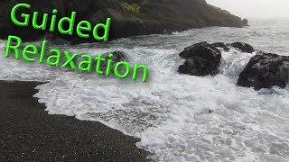 Guided Relaxation  Soft Talkdown  Calming Ocean Waves MALE Voice  Stress and Anxiety Relief