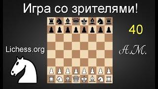 ИГРА СО ЗРИТЕЛЯМИ №40 на lichess.org ШАХМАТЫ.Андрей Микитин.