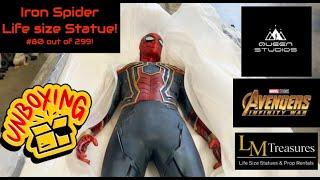 Queen Studios Iron Spider 11 Life Size Statue Unboxing