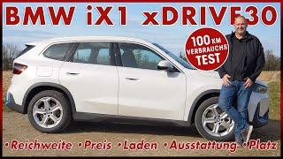 BMW iX1 xDrive30 100 km Verbrauch Test - Was kann der Elektro X1?  Probefahrt Review Deutsch 2023