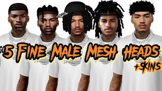 IMVU 5 Fine Male Mesh Heads + SKINS#imvu