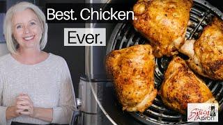 Air Fryer Juicy Chicken Thighs  Bone in Skin on