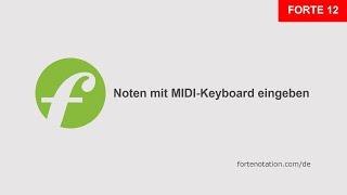 Noten mit MIDI-Keyboard eingeben