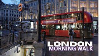 London Early Morning Walk — 4K HDR Relaxing Walking Tour