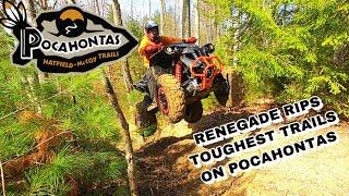 RENEGADE 1000 XXC RIPS THE TOUGHEST TRAILS ON THE POCAHONTAS SYSTEM  BLACK & DOUBLE BLACK TRAILS