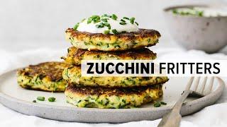 ZUCCHINI FRITTERS  healthy gluten-free low-carb keto recipe