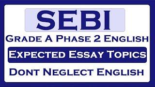 SEBI Grade A 2024 Expected Essay Topics