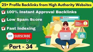 25+ Profile Backlinks from High Authority Websites  Profile Backlinks Site List 2024