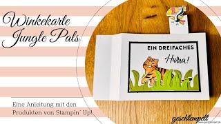 Winkekarte Jungle Pals - eine Anleitung mit den Produkten von Stampin´ Up