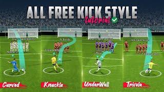 All Types of Free Kick in eFootball 2025 Mobile  Tutorial 