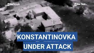 Konstantinovka under attack 4 Ukrainian provisional foreign mercenaries bases destroyed by Russia