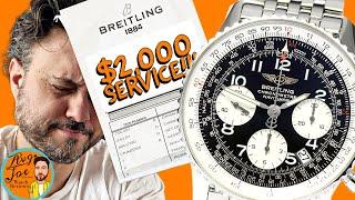 Breitling Service BEFORE and AFTER Navitimer A23322