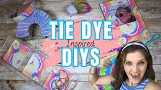 THESE TIE DYE INSPIRED DIYS ARE DYE AND MESS FREE Dollar Tree Summer Crafts