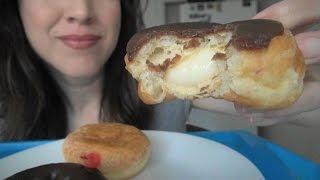 SassEsnacks ASMR Eating Donuts  Whisper Reading - Scottish Foods  American Food  Sweets