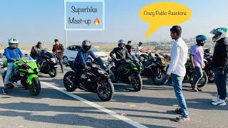 First Superbike Meet-up  Public Reaction  #meetup #publicreaction #superbikesinindia