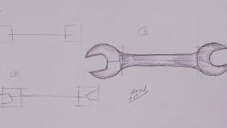 Draw the key in quick and easy steps with just one pencil