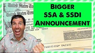 Bigger Social Security & SSDI Checks With This Announcement… But￼