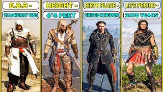 Age Height Weight Birthday and More of Every Assassin from Assassins Creed Games 2007-2021