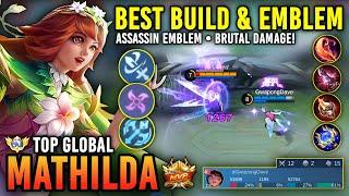 ASSASSIN EMBLEM MATHILDA BEST BUILD & EMBLEM 2023  TOP GLOBAL MATHILDA GAMEPLAY - MOBILE LEGENDS