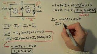 How to Solve a Kirchhoffs Rules Problem - Simple Example