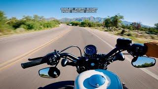 Harley Davidson 48 Summer Morning Ride  Pure Engine Sound