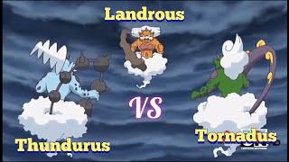 Pokemon black and white landrous vs tornadus and thundurus...