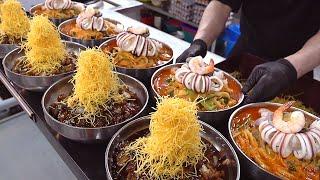 산더미짜장 Making Amazing Style Noodle Dishes Jajangmyeon Jjamppong - Korean street food