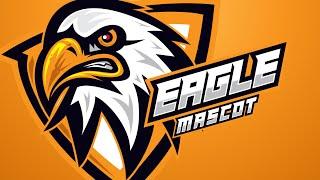 Illustrator Tutorials  Eagle Mascot logo drawing for esport twitch and gaming