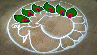 Pongal pot rangoli sankranthi muggulu 2023peacock rangolibhogi kundalu mugguluamazing muggulu