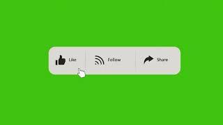 Animation Facebook Like Follow & Share Green Screen 2020