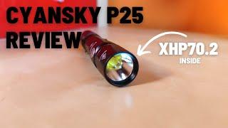 Cyansky P25 Review - Tactical Flashlight with 3.000 lm floody beam and USB C charging