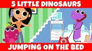 5 Little Dinosaurs Jumping On The Bed  HiDino Kids Songs