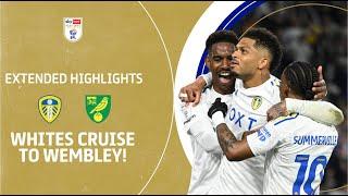 WHITES CRUISE TO WEMBLEY  Leeds United v Norwich City extended highlights