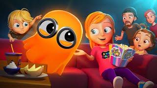 RAiNBOW GHOSTS MOViE with ORANGE  Adley & Niko setup a Family Party but a ghost opens The Portal