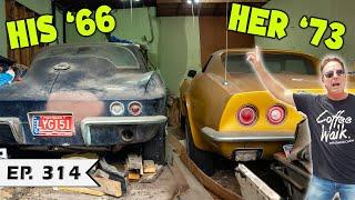RESCUED His and Hers ONE OWNER 66 and 73 Corvettes Stored for 49 YEARS