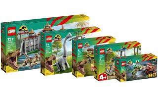 All LEGO Jurassic Park 30th Anniversary Sets 2023 CompilationCollection Speed Build