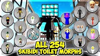 ALL How to get ALL 254 SKIBIDI TOILET MORPHS in Scary Toilet Morphs  Roblox