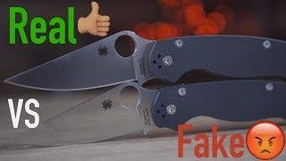 How to Spot a Fake Spyderco Paramilitary 2 Highest Grade Fake