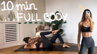 10MIN everyday full body hourglass pilates workout  beginner friendly  no equipment  LIDIAVMERA