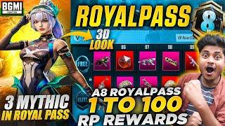LATEST BGMI NEXT A8 ROYAL PASS LEAKS  1 TO 100 RP REWARDS  WHATS NEW CHANGES ??  Faroff