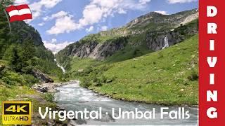 Driving in Austria 27 Towns of Virgental & Umbal Waterfalls 4K 60fps