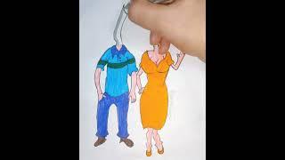 A Cute Couple Art #art #ytshorts #viral #shortsfeed #trending #viralshorts #shorts #ytviral #artwork